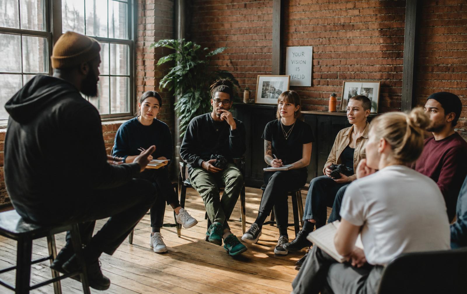 A workshop in session