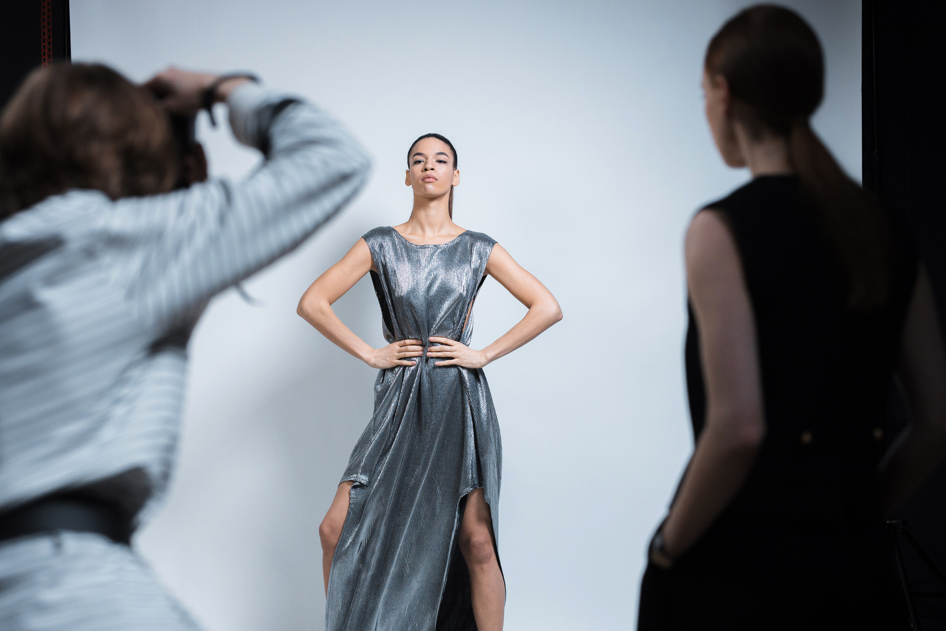 A Woman Posing for a Photoshoot